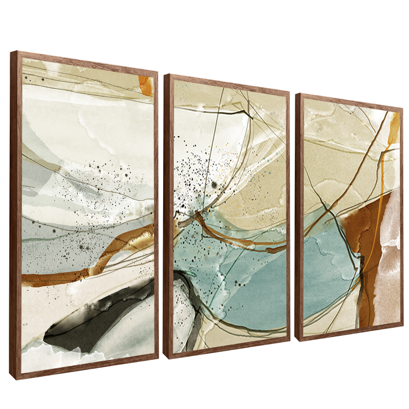 3 Pieces Torn Abstract V1546 Canvas