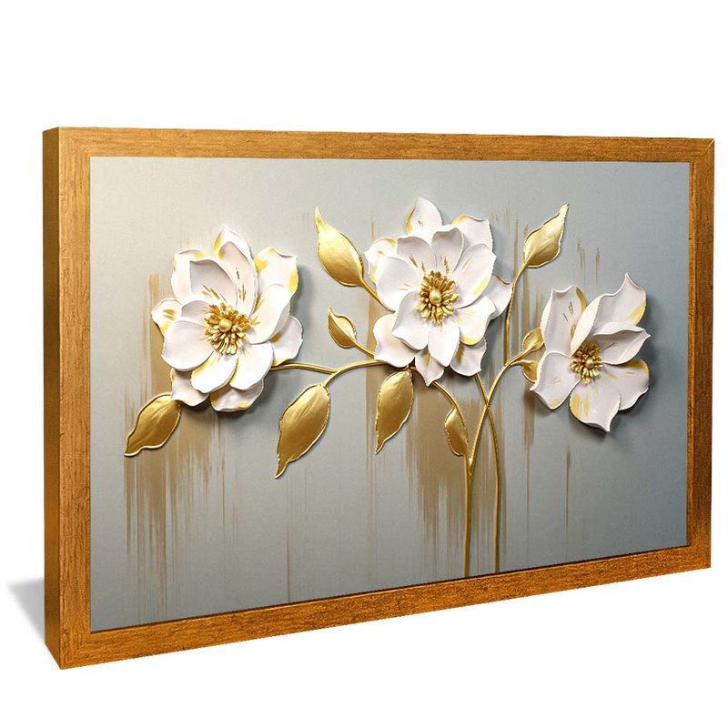 3d Ornate Floral V2076 Canvas