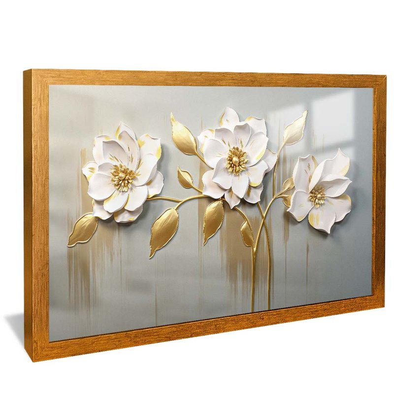 3d Ornate Floral V2076 Canvas