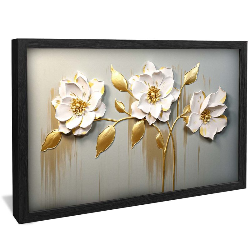 3d Ornate Floral V2076 Canvas