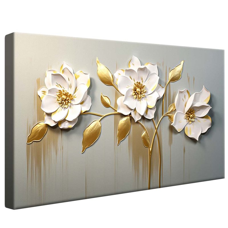 3d Ornate Floral V2076 Canvas