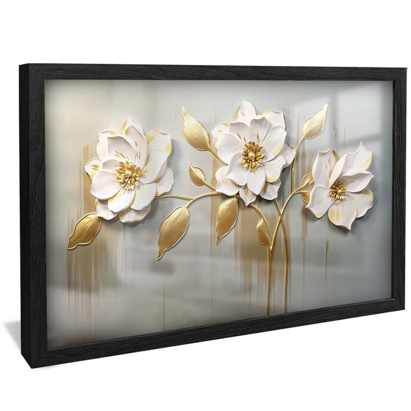 3d Ornate Floral V2076 Canvas