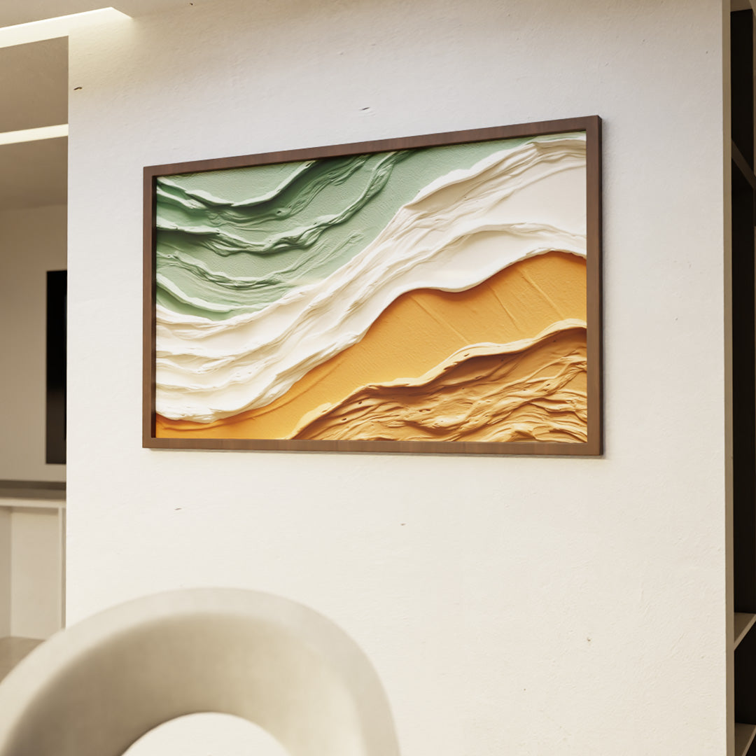 Abstract Painting on Wall V909 Canvas