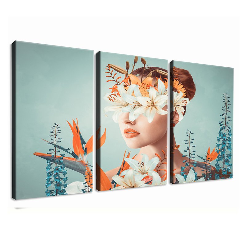 Abstract Art Woman 3 Screen Kit Canvas