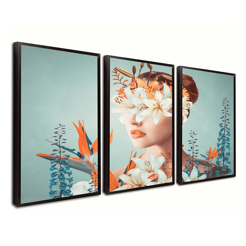 Abstract Art Woman 3 Screen Kit Canvas