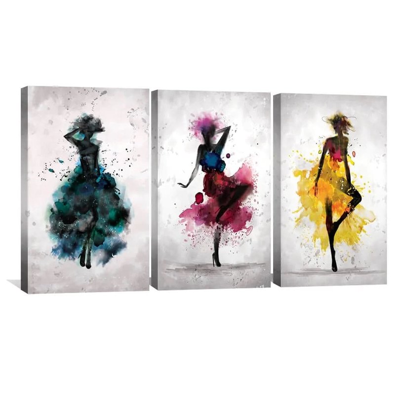 Abstract Ballerina Watercolor 3 Canvas