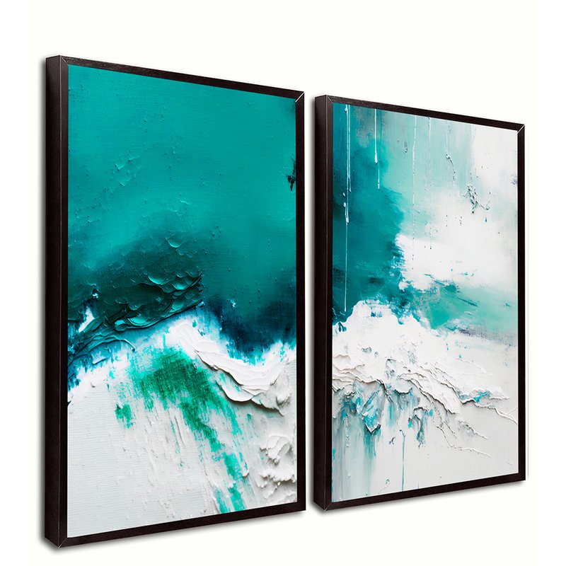 Abstract Blue Mar Kit with 2 Tables Canvas