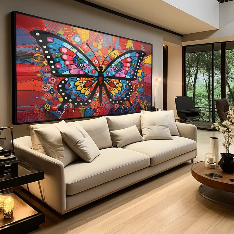 Abstract Butterfly Canvas