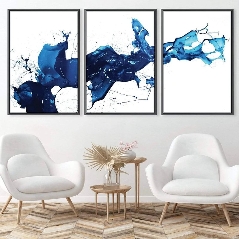 Abstract Cobalt Bap 3 Kit Canvas