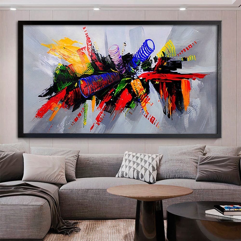 Abstract Color Explosion Canvas