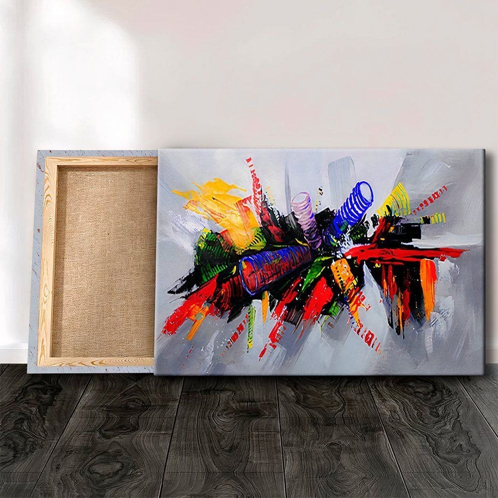 Abstract Color Explosion Canvas