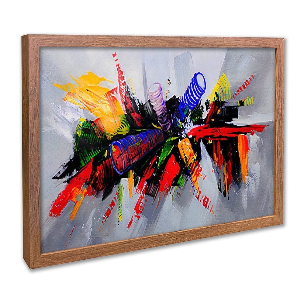 Abstract Color Explosion Canvas