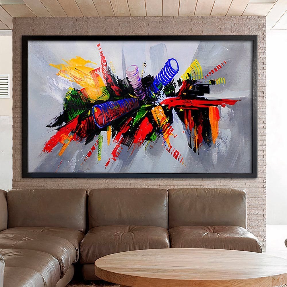 Abstract Color Explosion Canvas