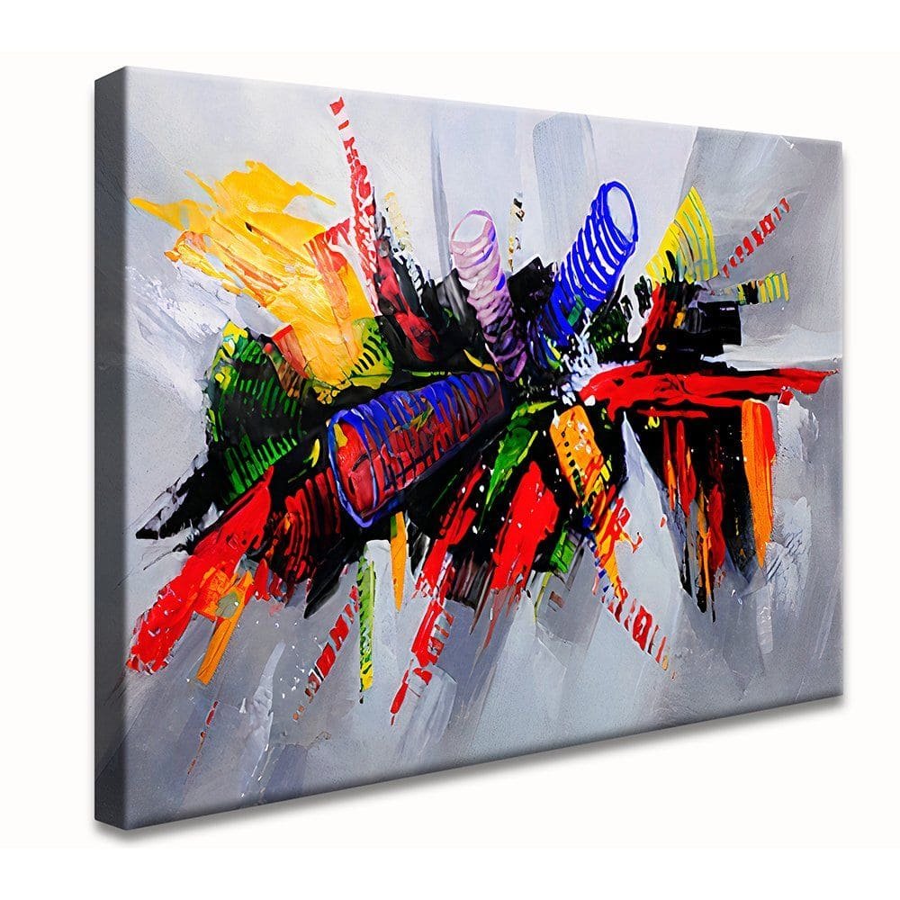 Abstract Color Explosion Canvas