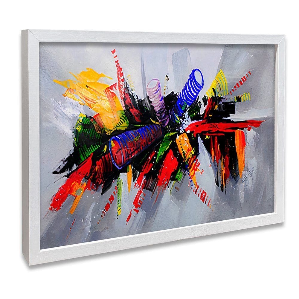 Abstract Color Explosion Canvas