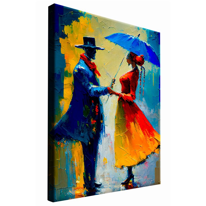 Abstract Colorful Couple Canvas