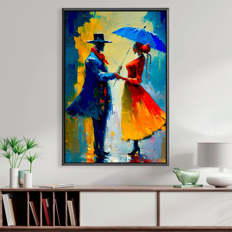 Abstract Colorful Couple Canvas