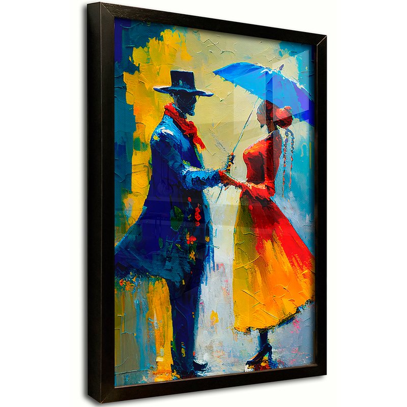 Abstract Colorful Couple Canvas