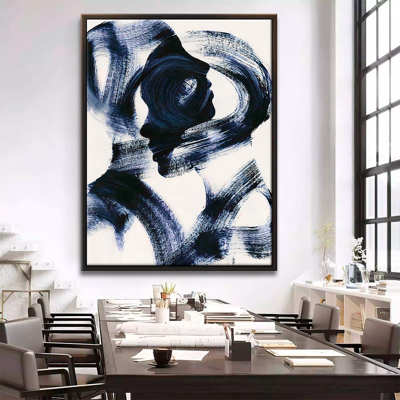 Abstract Couple Painting Canvas