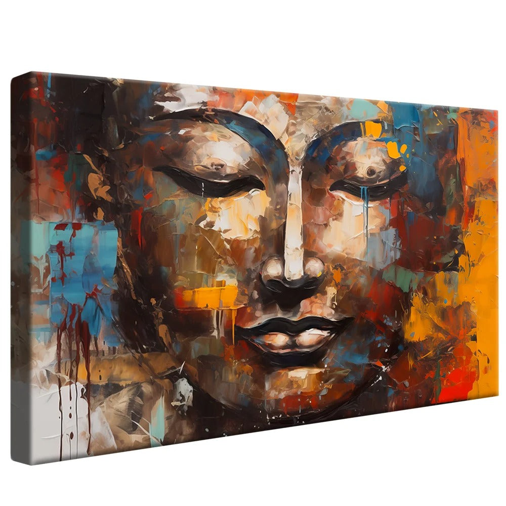 Abstract Face Brushstrokes Canvas V733