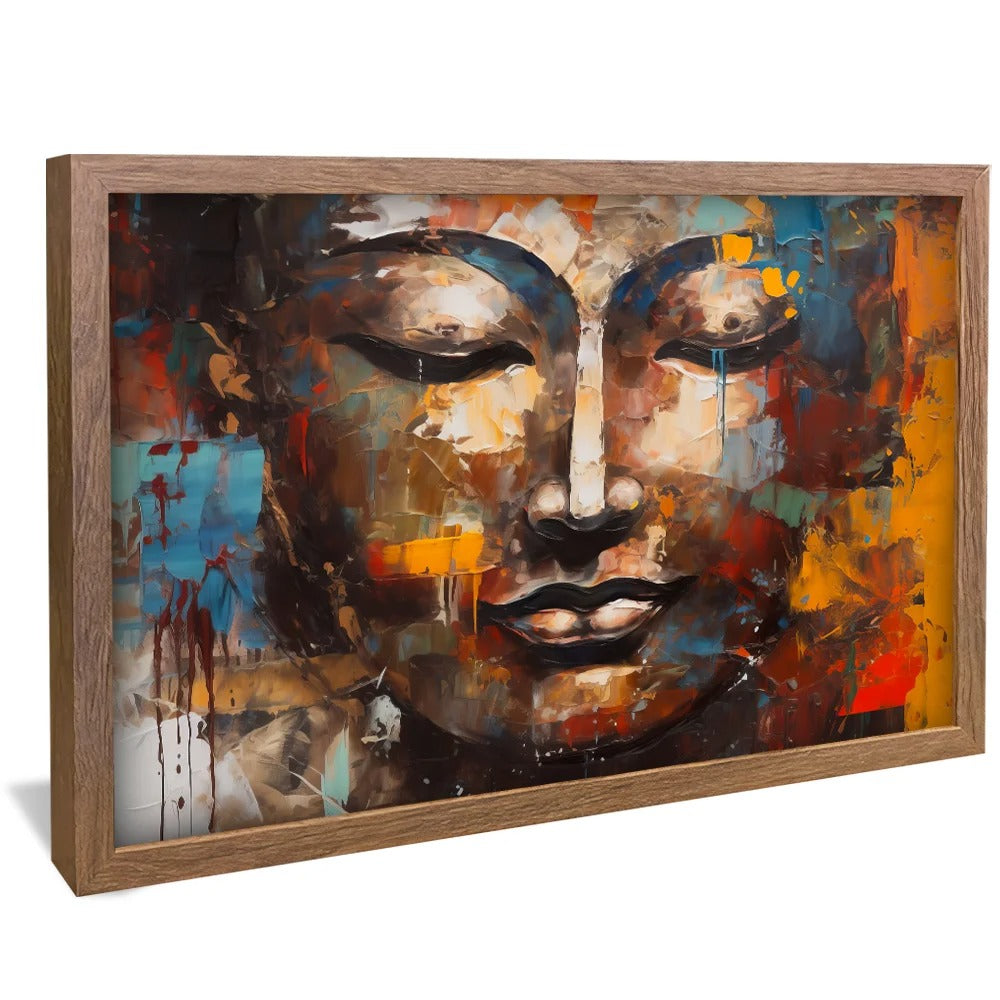 Abstract Face Brushstrokes Canvas V733