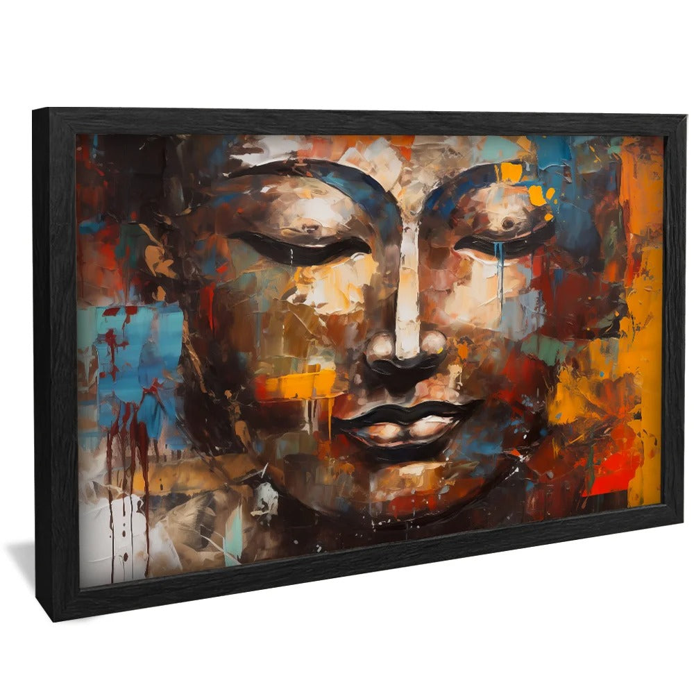 Abstract Face Brushstrokes Canvas V733