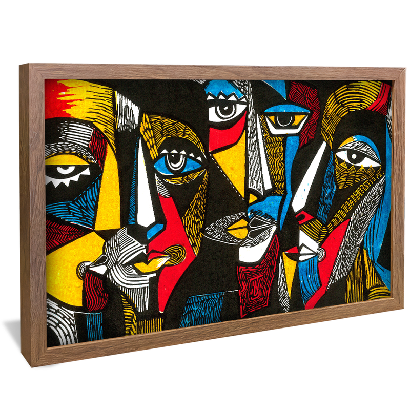 Abstract Faces and Looks V896 Canvas