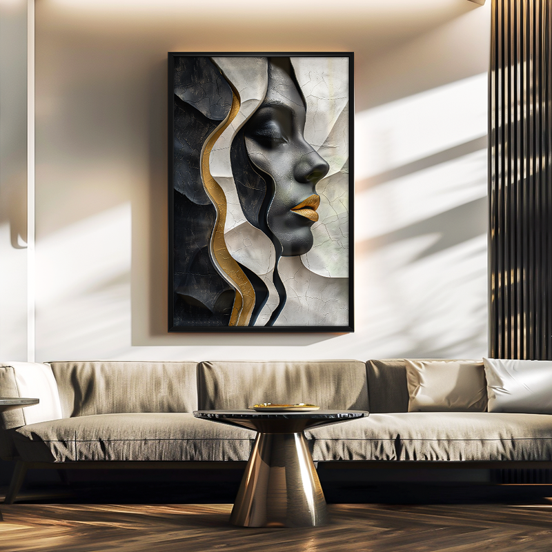 Abstract Female Face V1511 Canvas