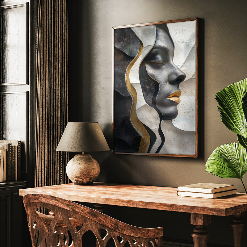 Abstract Female Face V1511 Canvas