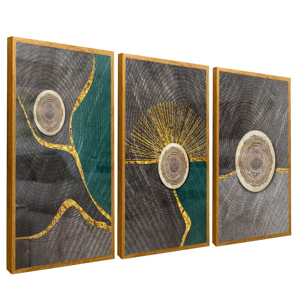 Abstract Geometry Trio Canvas