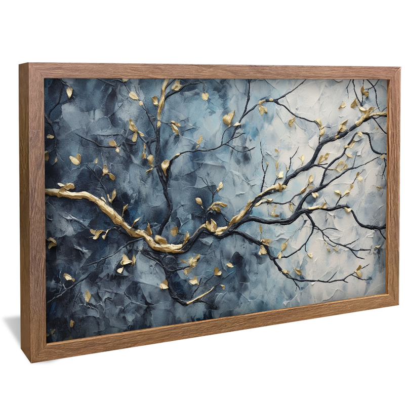 Abstract Gold Branches V946 Canvas