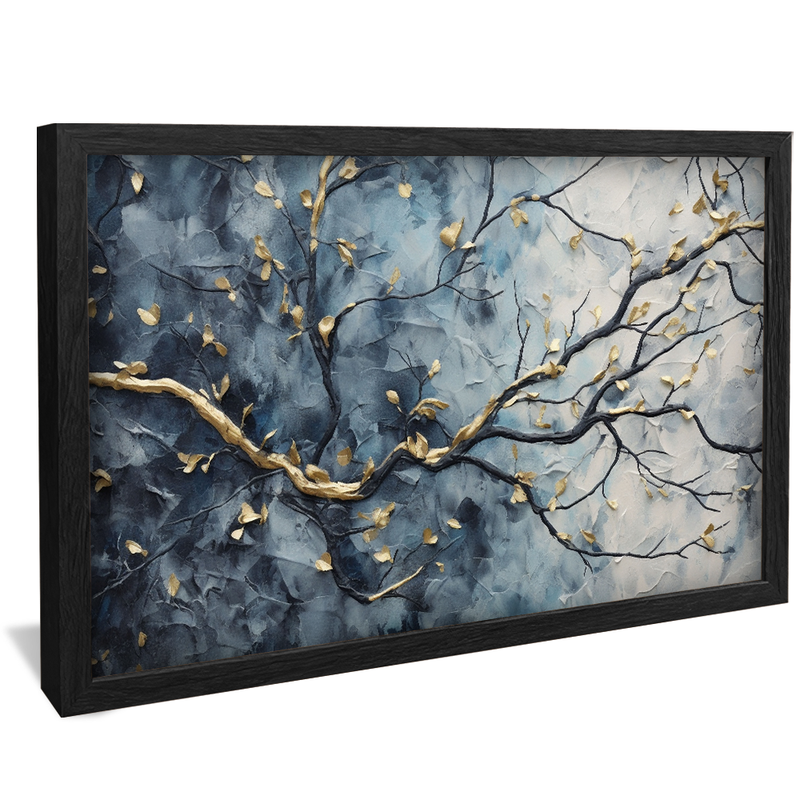 Abstract Gold Branches V946 Canvas