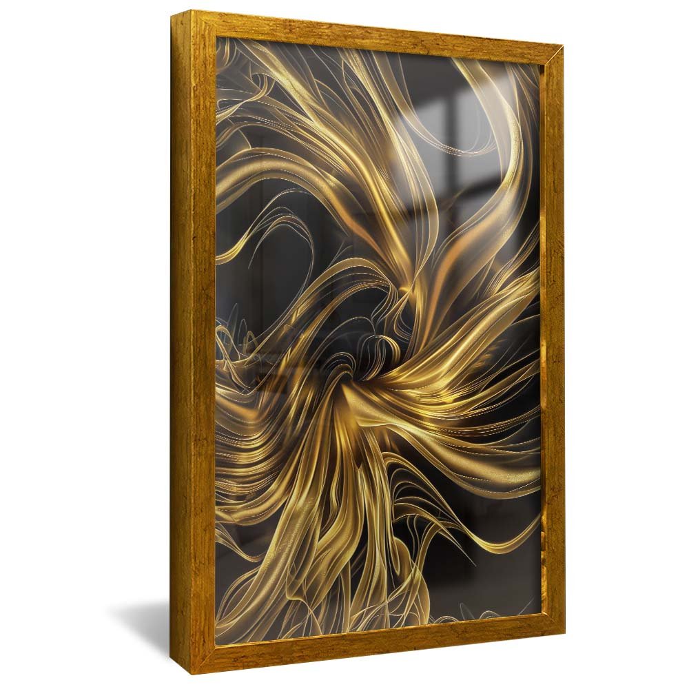 Abstract Golden Lines V1869 Canvas