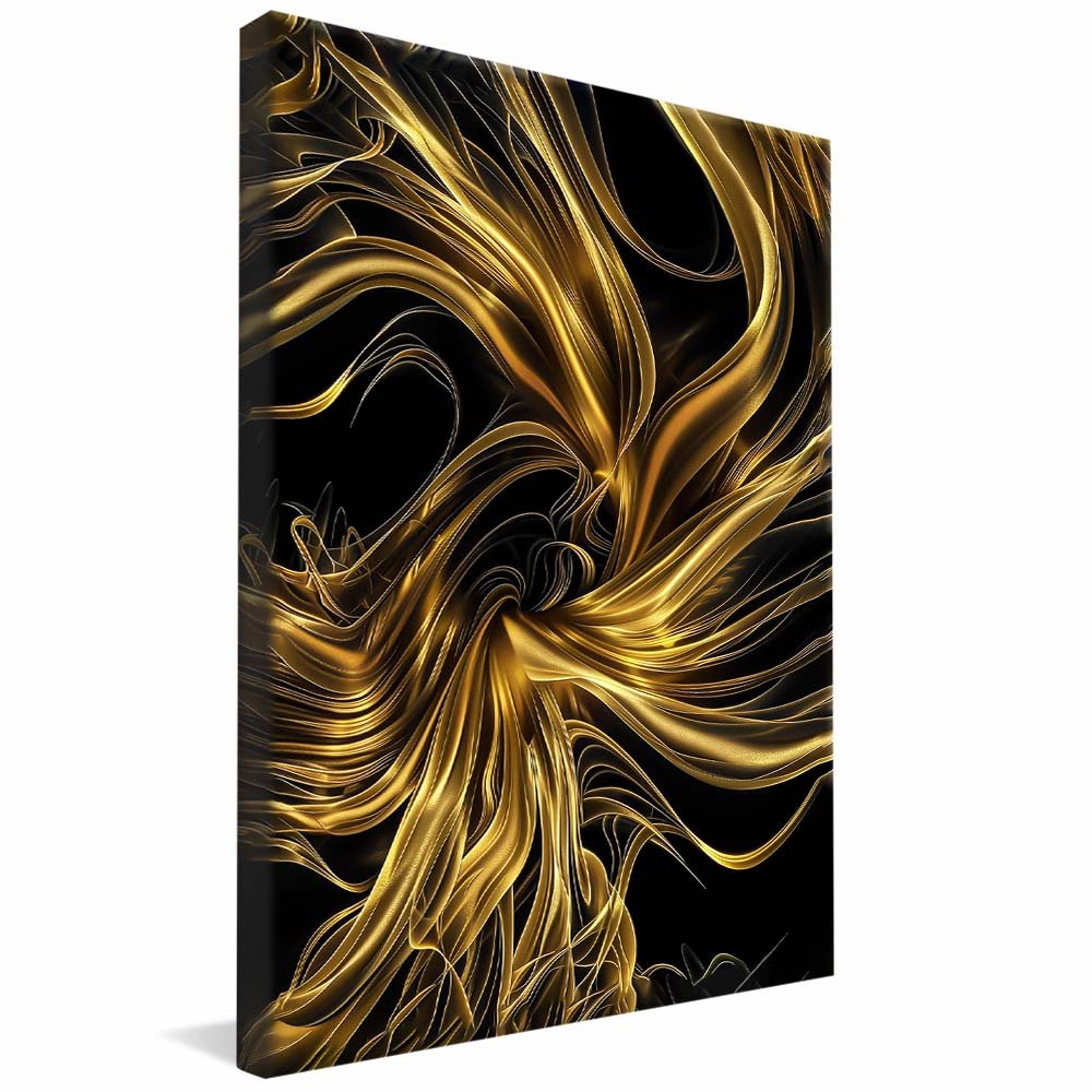 Abstract Golden Lines V1869 Canvas