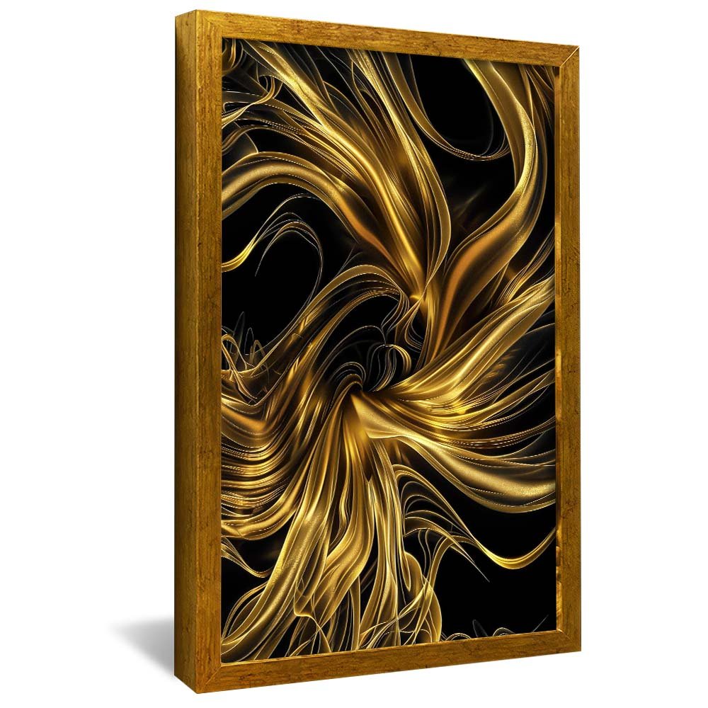 Abstract Golden Lines V1869 Canvas