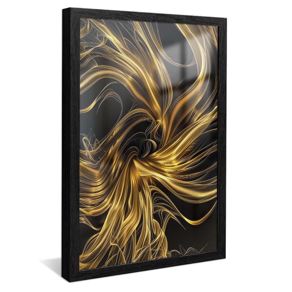 Abstract Golden Lines V1869 Canvas