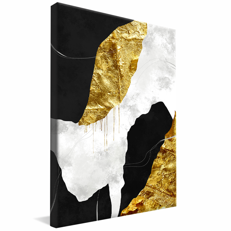 Abstract Golden Sheet on Marble V947 Canvas