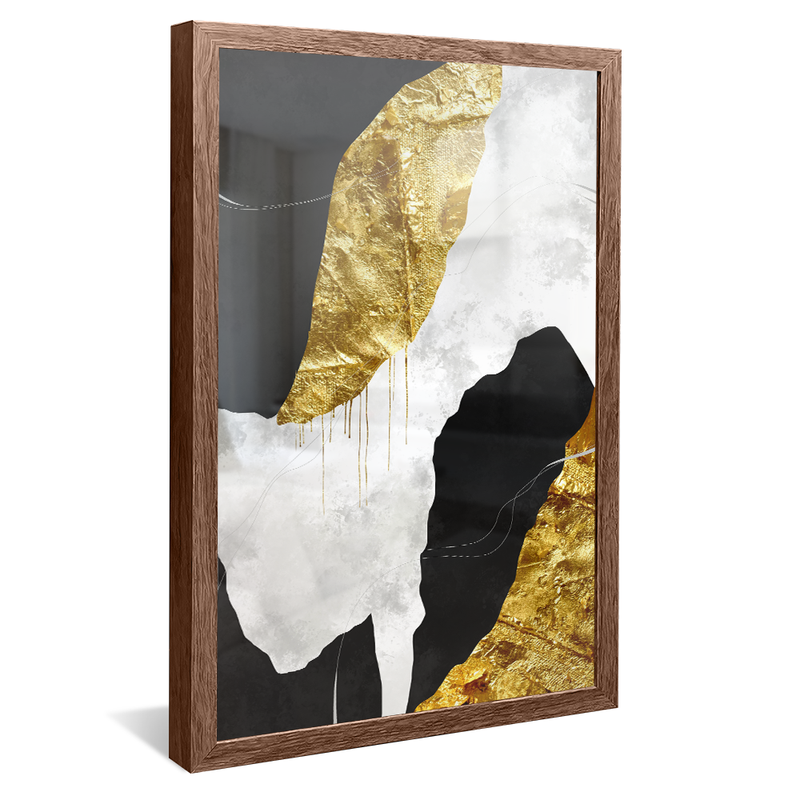 Abstract Golden Sheet on Marble V947 Canvas