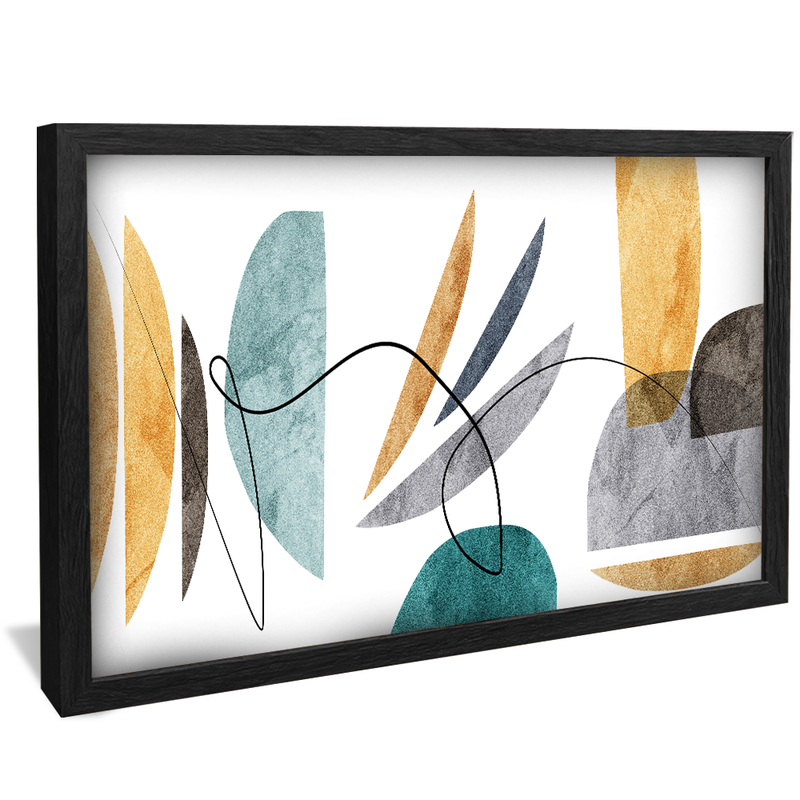 Abstract Leaves and Lines V1279 Canvas