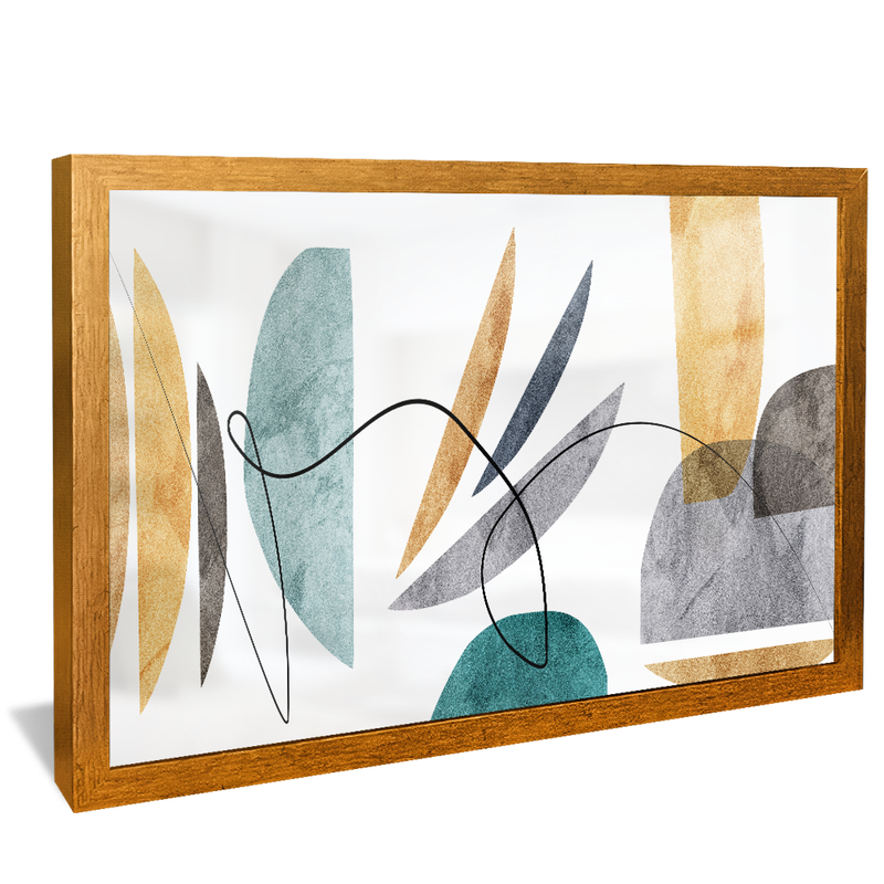 Abstract Leaves and Lines V1279 Canvas