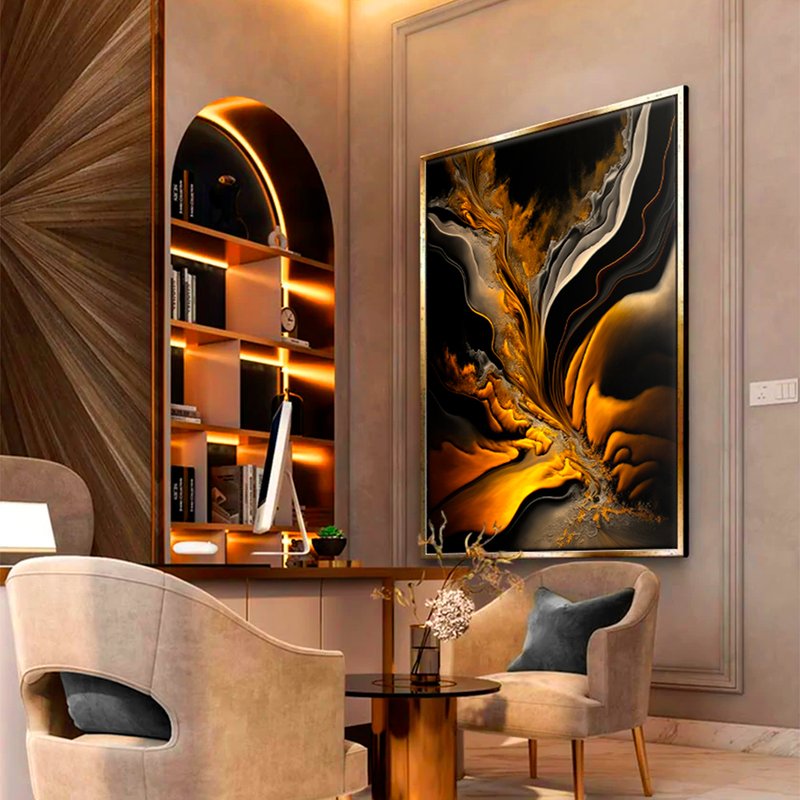 Abstract Luxury Lava Canvas