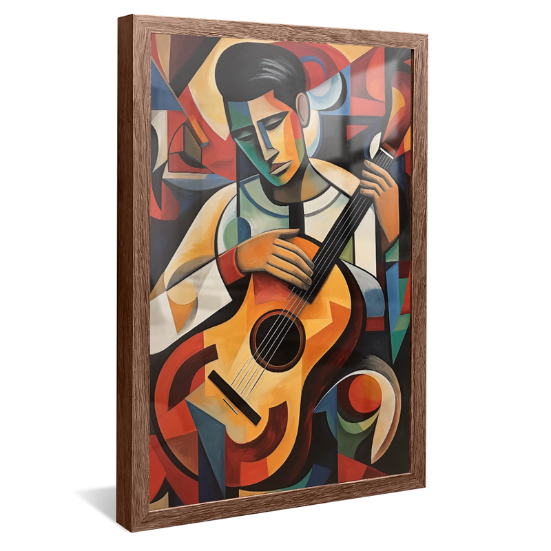 Abstract Man Playing Guitar V927 Canvas