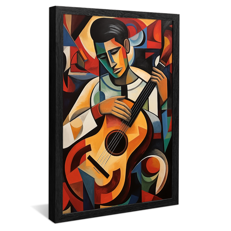 Abstract Man Playing Guitar V927 Canvas