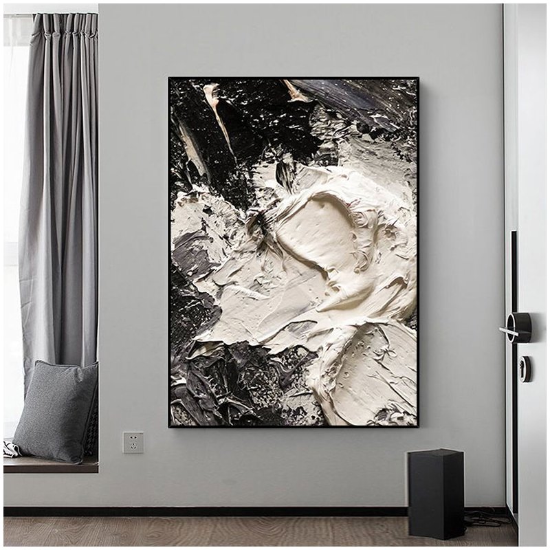 Abstract Mass with 3d Painting Canvas