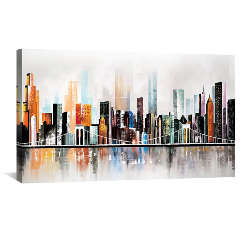 Abstract Modern Urban Landscape Canvas