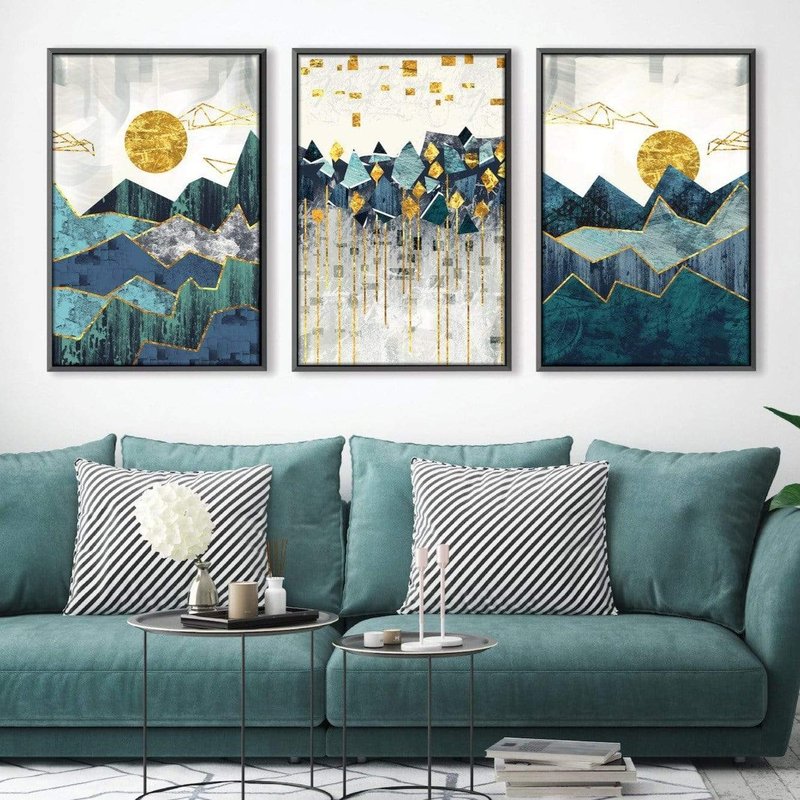 Abstract Mountain 3 screen Kit Canvas