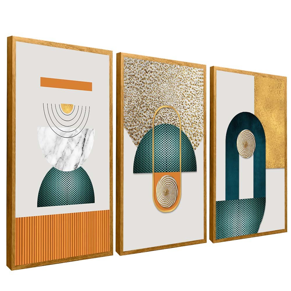 Abstract Pieces Trio Canvas