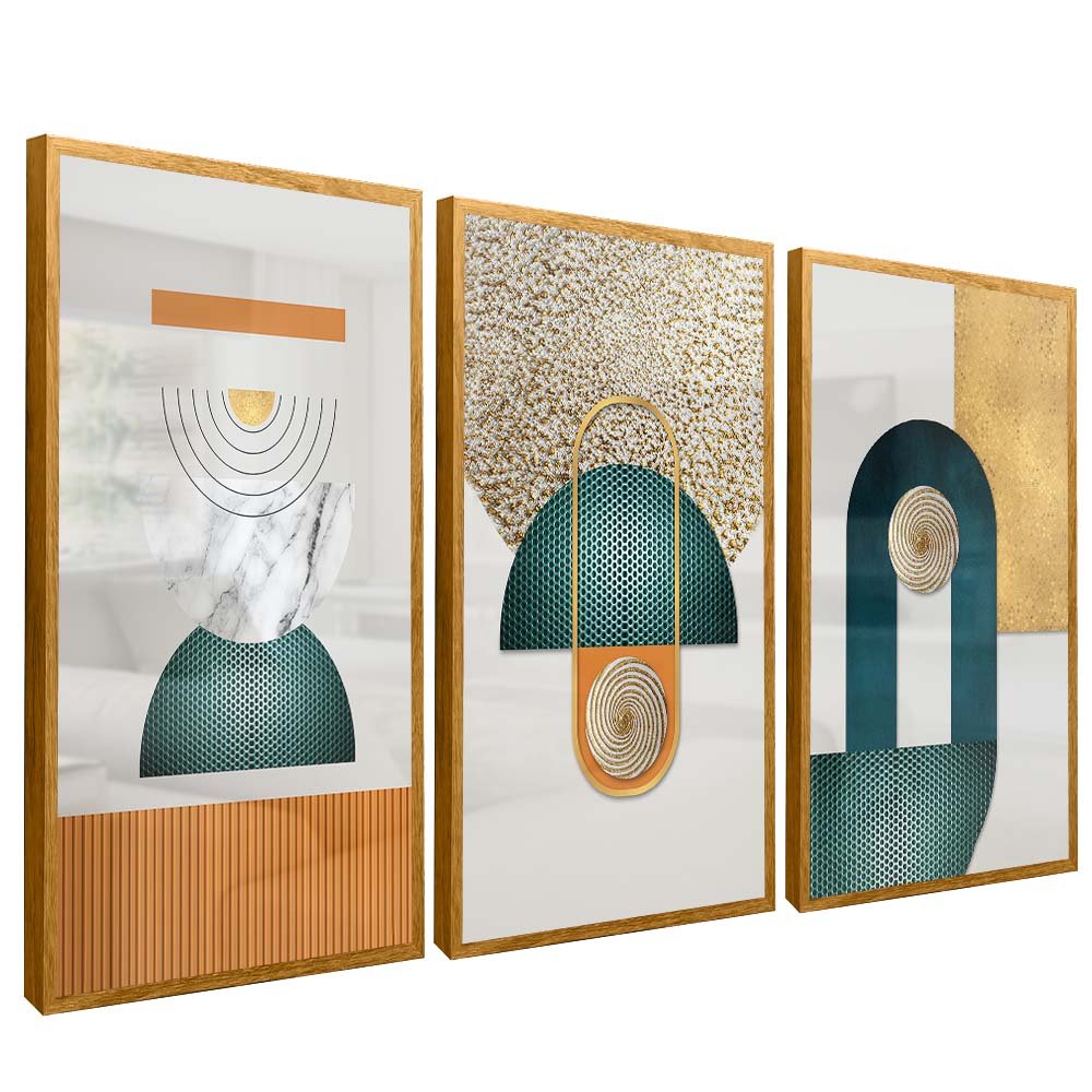 Abstract Pieces Trio Canvas