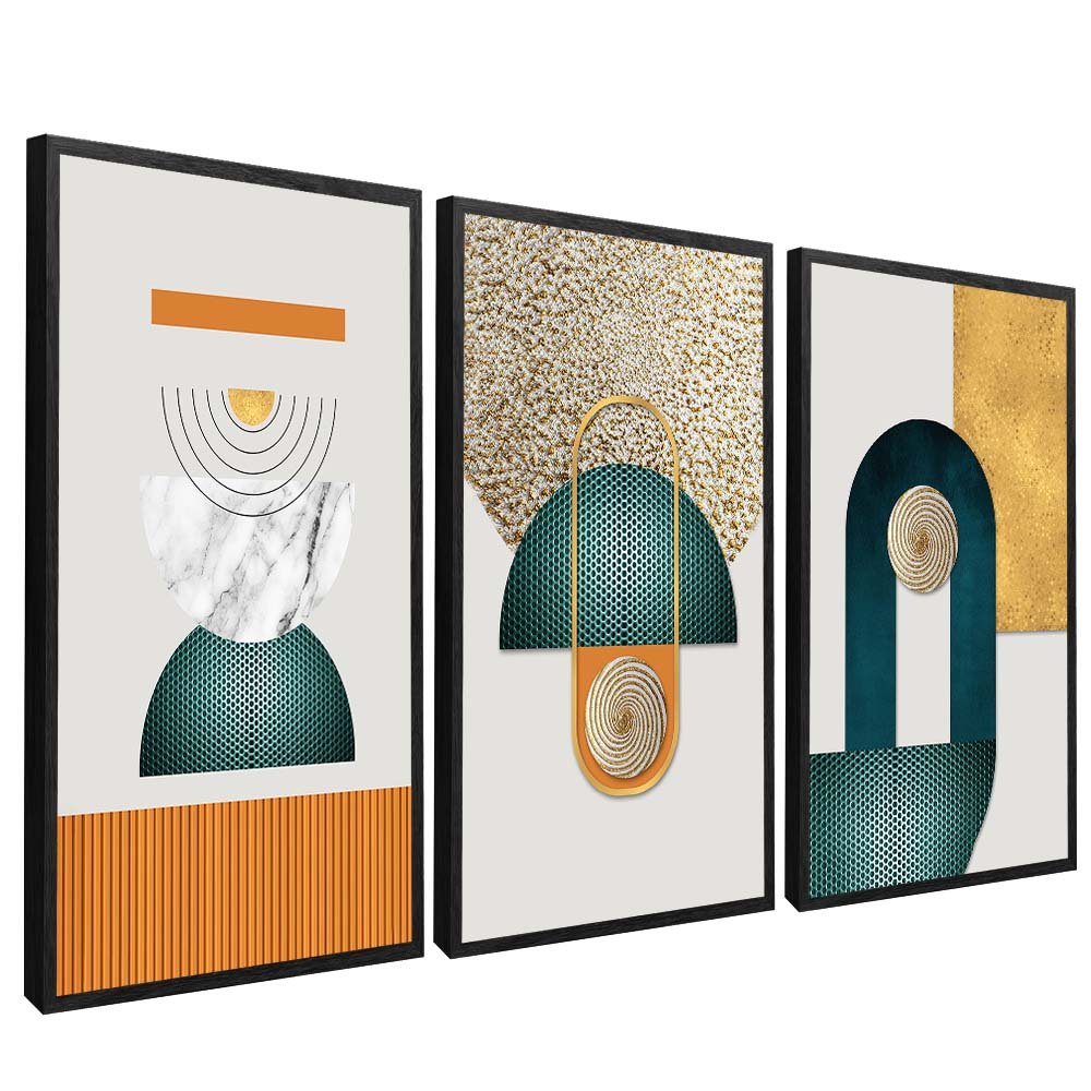 Abstract Pieces Trio Canvas