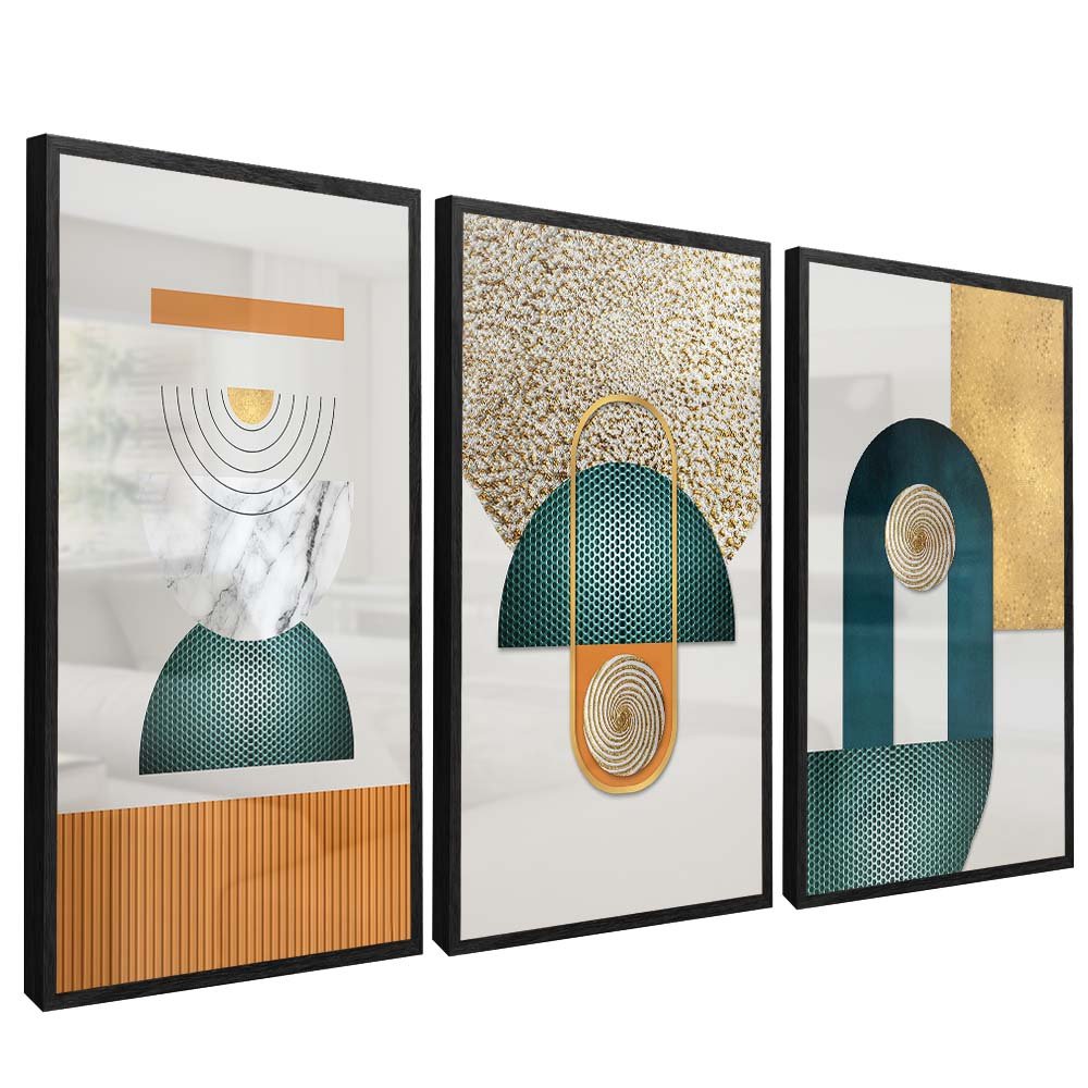 Abstract Pieces Trio Canvas